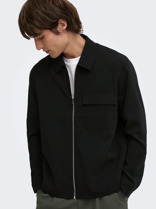 ONLY&SONS WILL GIACCA CON TASCHINO E ZIP 22038673 JBK