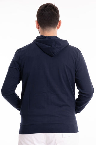 MARKUP HOODIE WITH ZIP MK12002 BLUE