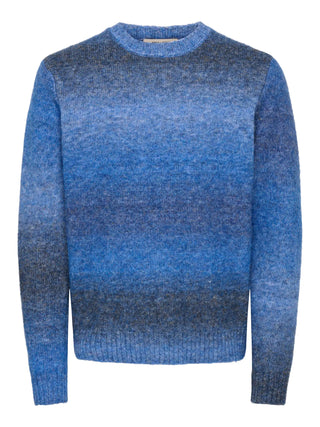 ONLY&SONS MAGLIONE MACK GIROCOLO SFUMATA 22039389 NVB