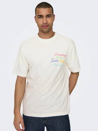 ONLY&amp;SONS MEN'S HANDS LIFE T-SHIRT 22029468 CLD