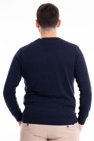 MARKUP CREW NECK COTTON SWEATER MK10001 BLUE