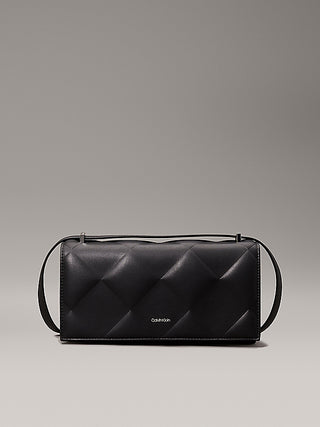 CALVIN KLEIN BORSA A SPALLA DIAMOND QUILT CON LOGO DONNA K612905 BEH