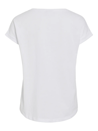 VILA DREAMERS WOMEN'S COTTON T-SHIRT (col:optical snow) 14083083 OLS