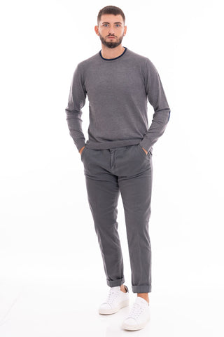 MARKUP MAGLIONE GIROCOLLO CON TOPPE UOMO MK20028 GMN