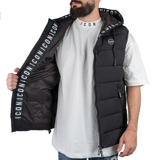 ICON GILET C/IGROS C/LOGO E INTERNO LOGATO ICON F2W6J010 NER
