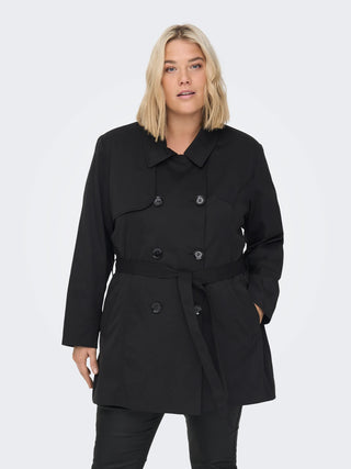ONLY CARMAKOMA CAPPOTTO VALERIE TRENCHCOAT DONNA 15293954 BLK