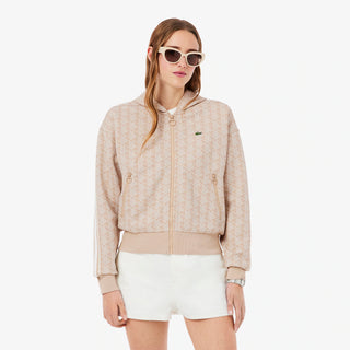 LACOSTE FELPA CON CAPPUCCIO IN JACQUARD CON MONOGRAMMA SF7606 8GI