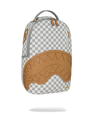 SPRAYGROUND EMBOSSED CREAM CHECK ZAINO B8593