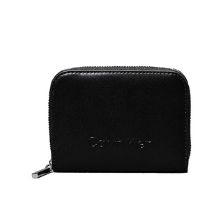CALVIN KLEIN EMBOSSED WALLET WITH LOGO AND ZIP MEN K612437 BEH