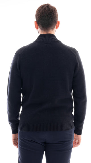 MARKUP CARDIGAN COLLO ALTO CON BOTTONI UOMO MK790044 BLU