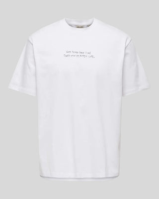 ONLY&SONS T-SHIRT ONS AARON 
(BRIGHT WHITE) 22030568 BGW