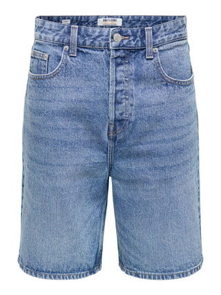 ONLY&SONS FIVE BERMUDA BAGGY IN DENIM 22029893 MBD