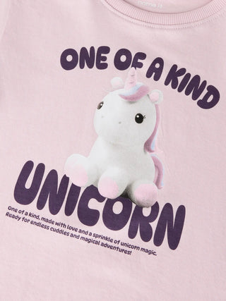 NAME IT T-SHIRT FORINA A MANICHE LUNGHE CON DISEGNO DI UNICORNO 13258655 LGL