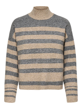 ONLY HEIDI MAGLIONE A RIGHE COLLO ALTO 15352421 MGM