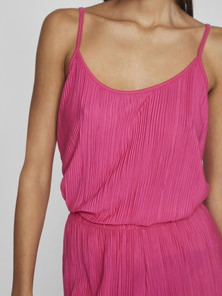 VILA T-SHIRT SENZA MANICHE PLISA DONNA 14096337 CBT