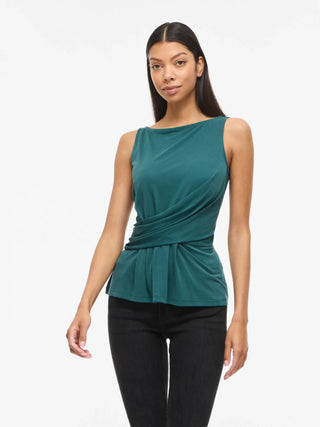 VILA MODALA T-SHIRT SCOLLO A BARCA 14113635 ATD