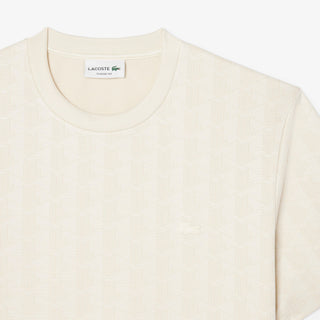 LACOSTE T-SHIRT JACQUARD CON MONOGRAMMA UOMO TH1985 8LX