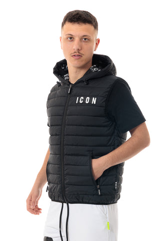 ICON HOODED VEST ICON S2S5J001 BLACK