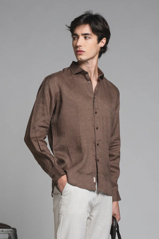IMPURE CAMICIA CON COLLO FRANCESE UOMO 100% LINO RILEY LIN157