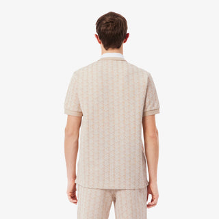 LACOSTE POLO DAL TAGLIO CLASSICO IN JACQUARD CON MONOGRAMMA UOMO DH1417 8GI