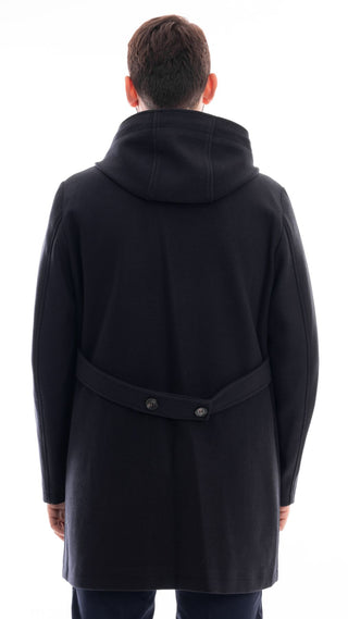 MARKUP PARKA LUNGO CON CAPPUCCIO E BOTTONI UOMO MK794619 BLU