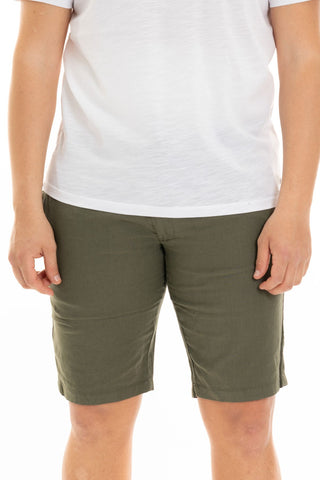 IMPURE MEN'S CHINO SHORT TROUSERS IN LINEN BLEND CHS1939 C03