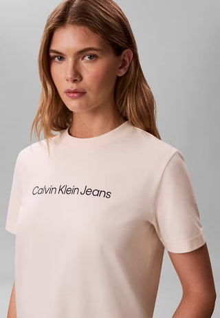 CALVIN KLEIN JEANS T-SHIRT CLASSICA CON LOGO CK DONNA LV047C912G F7J