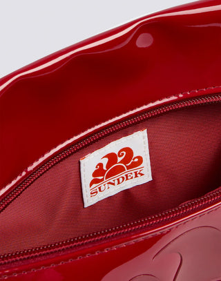 SUNDEK BORSA A TRACOLLA CLUTCH IN TESSUTO LUCIDO CON LOGO AW416ABPV400 A9000