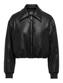 ONLY BOMBER CROP IN ECOPELLE MARIE 15349548 BLK