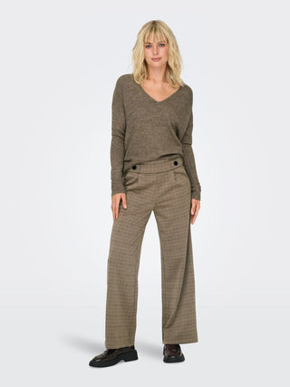 JACQUELINE DE YONG ELEONORA LONG SLEEVE V-NECK SWEATER WOMEN 15207823 WLT