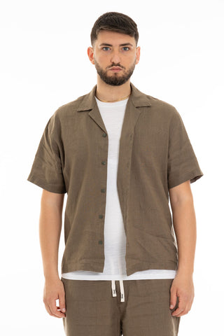 FIFTIETH SHORT SLEEVE LINEN SHIRT 100 VER