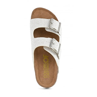 COLORS OF CALIFORNIA SANDALO GLITTERATO CON FIBIA IN METALLO BIO35 WHI