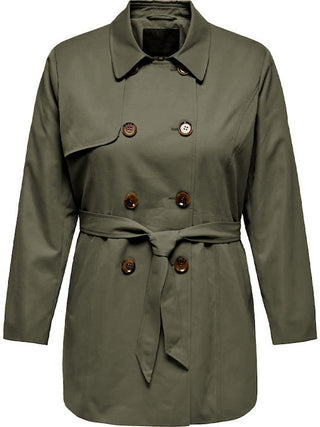 ONLY CARMAKOMA VALERIE TRANCH CON CINTURA IN VITA DONNA 15293954 STG