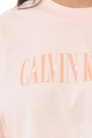CALVIN KLEIN JEANS VARSITY T-SHIRT WITH CK LOGO WOMEN J225578 TGE