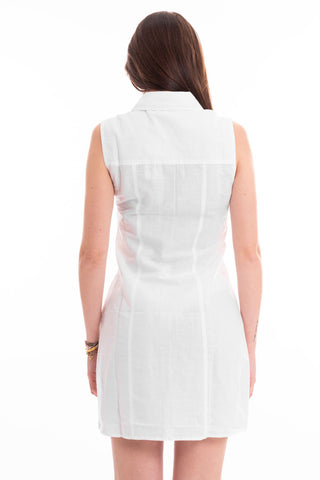 CALVIN KLEIN JEANS ABITO SLEEVELESS COTTON SHIRT DONNA J223690 YAF