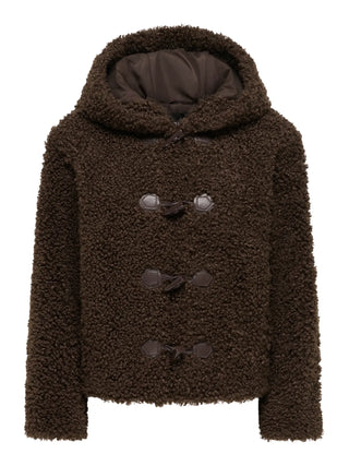 ONLY GIUBBOTTO EIRA CON EFFETTO TEDDY DUFFLE E CAPPUCCIO 15373881 DMS