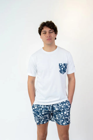 LORD PARTENOPEI T-SHIRT CON TASCHINO FLORET TM26-FLORET BIA