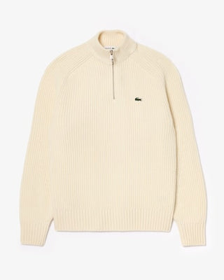 LACOSTE MAGLIONE LACOSTE A COLLO ALTO IN LANA CARDATA CON MEZZA ZIP AH3134 XFJ
