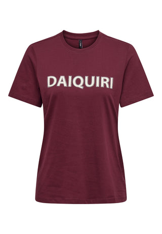 ONLY MOJITAS T-SHIRT CON SCRITTA DAIQUIRI E STRASS DONNA 15357863 CBT