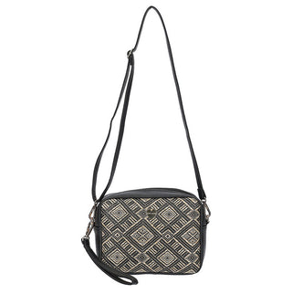 HATYOU BORSA MINI CON INTRECCIO ETNICO E TRACOLLA 21X16X7 CM BP0344 NER