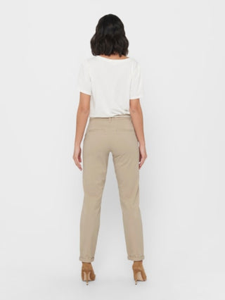 ONLY PANTALONE CHINO IN COTONE CON CINTURA BIANA 15218519 HMS