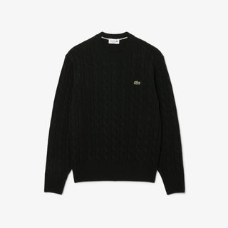 LACOSTE MAGLIONE LACOSTE GIROCOLLO A TRECCE IN LANA CARDATA AH2924 GJP