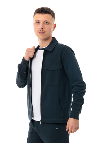 MARKUP FELPA OVERSHIRTCON ZIP UOMO MK892011 BLU