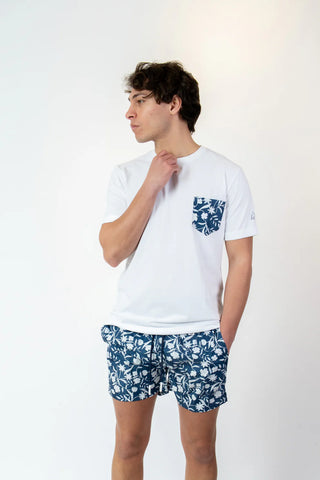 LORD PARTENOPEI T-SHIRT CON TASCHINO FLORET TM26-FLORET BIA