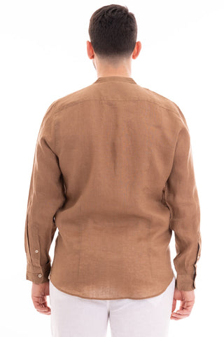 MARKUP CAMICIA MANICA LUNGA COREANA 100% LINO MK13002 TBC