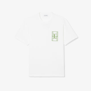 LACOSTE T-SHIRT RICAMATA IN JERSEY PESANTE UOMO TH1716 001