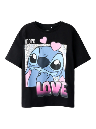 NAME IT T-SHIRT FORA CON STITCH 13254166 BLK