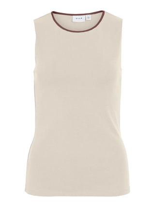 VILA TOP YARROW GIROMANICA CON SCOLLO A CONTRASTO 14121001 SBH