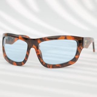 OS SUNGLASSES TORTOISESHELL SUNGLASSES BLUE LENS OS2053-C04