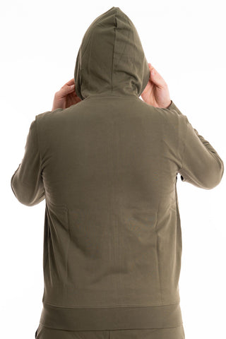 MARKUP FELPA CON CAPPUCCIO E ZIP MK12002 MLR